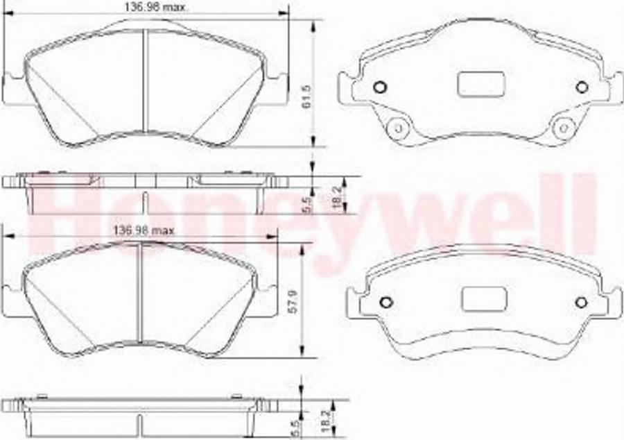 BENDIX Braking 572524B - Гальмівні колодки, дискові гальма autozip.com.ua