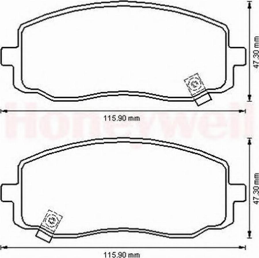 BENDIX Braking 572526B - Гальмівні колодки, дискові гальма autozip.com.ua