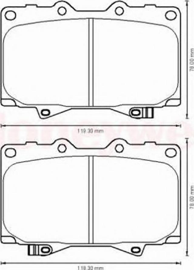 BENDIX 572528B - Гальмівні колодки, дискові гальма autozip.com.ua