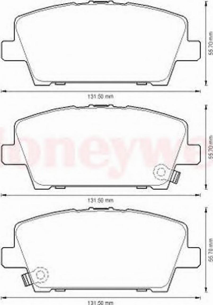 BENDIX 572579B - Гальмівні колодки, дискові гальма autozip.com.ua