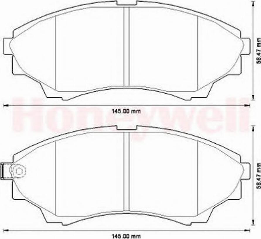 BENDIX 572572B - Гальмівні колодки, дискові гальма autozip.com.ua