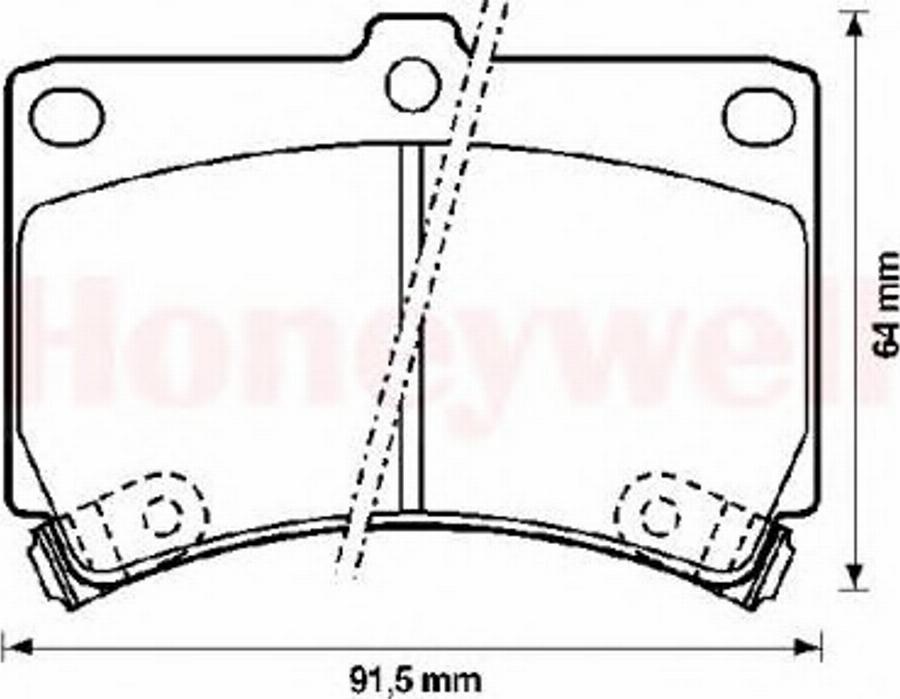 BENDIX 572145B - Гальмівні колодки, дискові гальма autozip.com.ua