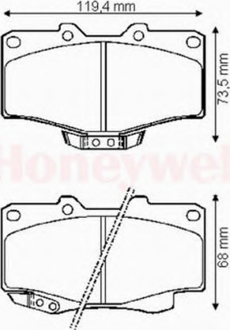 BENDIX 572140B - Гальмівні колодки, дискові гальма autozip.com.ua