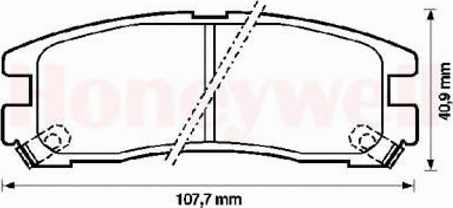 BENDIX 572186B - Гальмівні колодки, дискові гальма autozip.com.ua