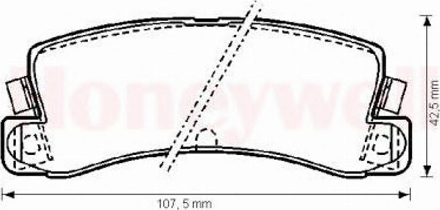 BENDIX 572182B - Гальмівні колодки, дискові гальма autozip.com.ua