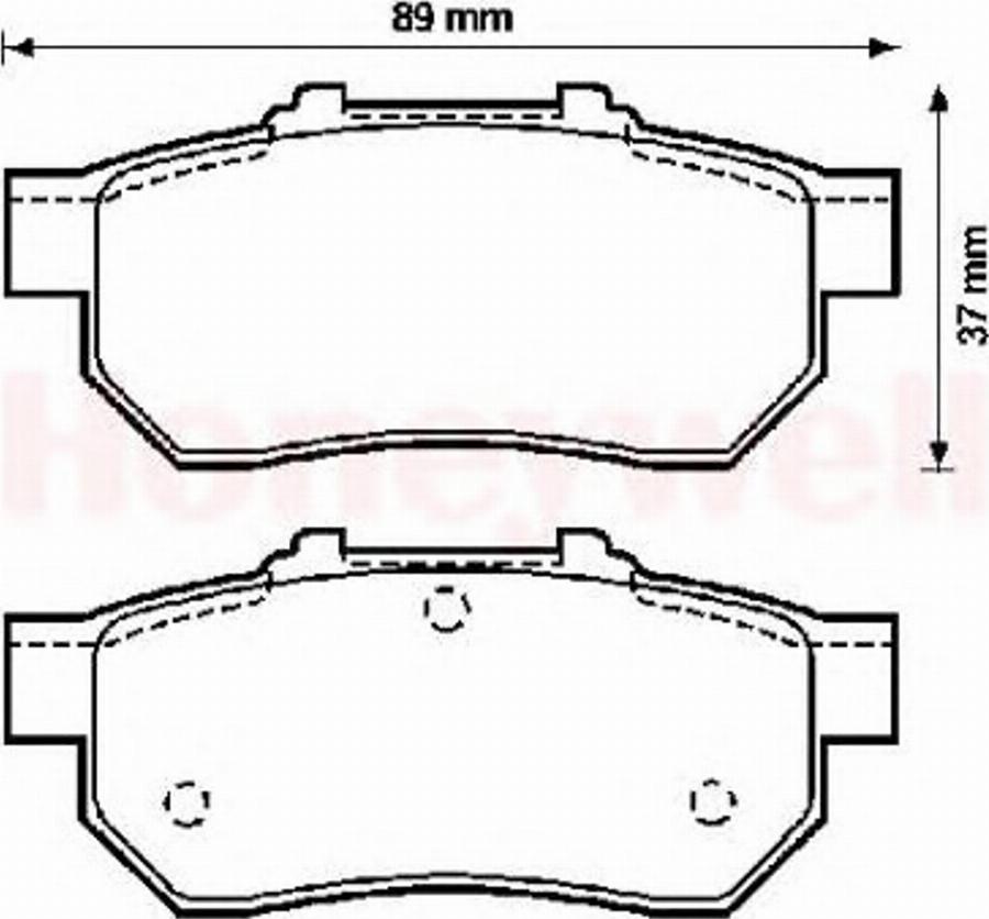 BENDIX 572134B - Гальмівні колодки, дискові гальма autozip.com.ua