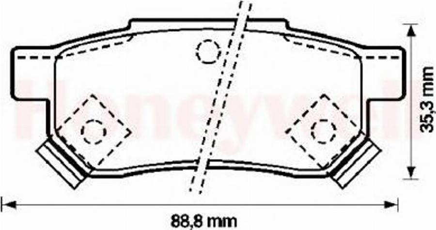 BENDIX 572136B - Гальмівні колодки, дискові гальма autozip.com.ua