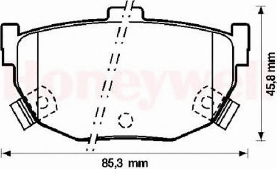 BENDIX 572127B - Гальмівні колодки, дискові гальма autozip.com.ua