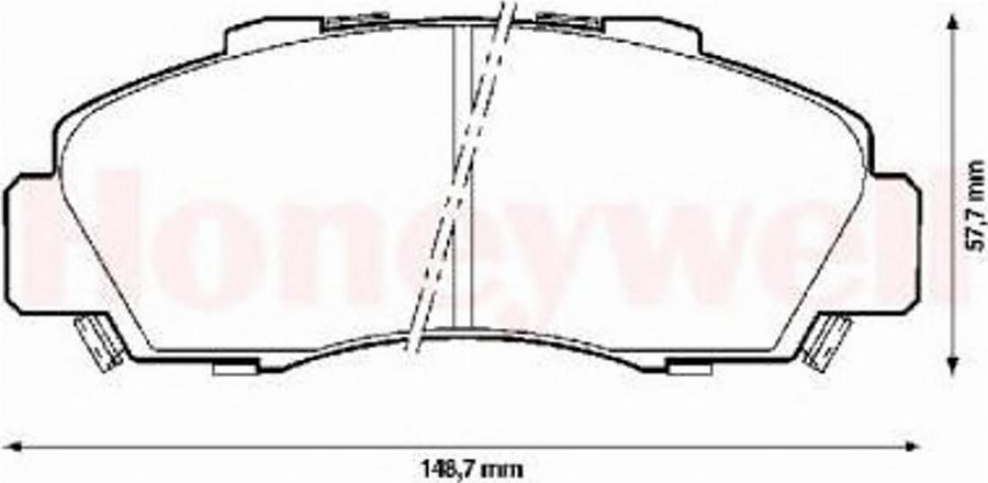 BENDIX 572393B - Гальмівні колодки, дискові гальма autozip.com.ua