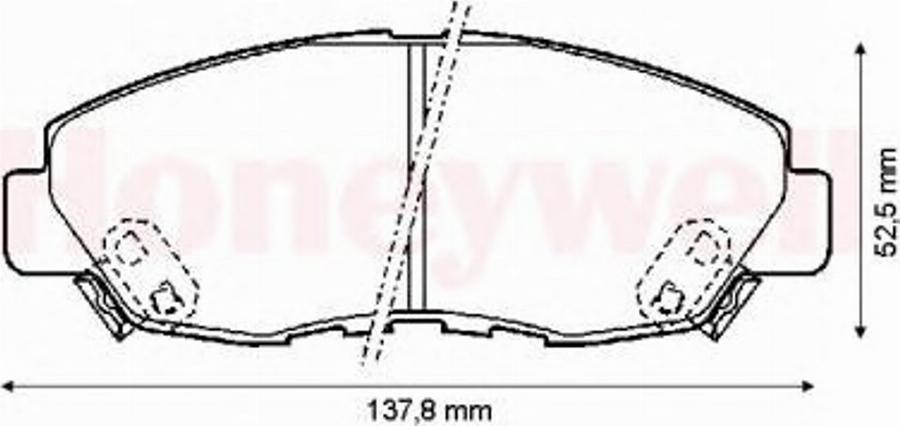 BENDIX 572349B - Гальмівні колодки, дискові гальма autozip.com.ua