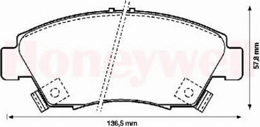 BENDIX 572340B - Гальмівні колодки, дискові гальма autozip.com.ua