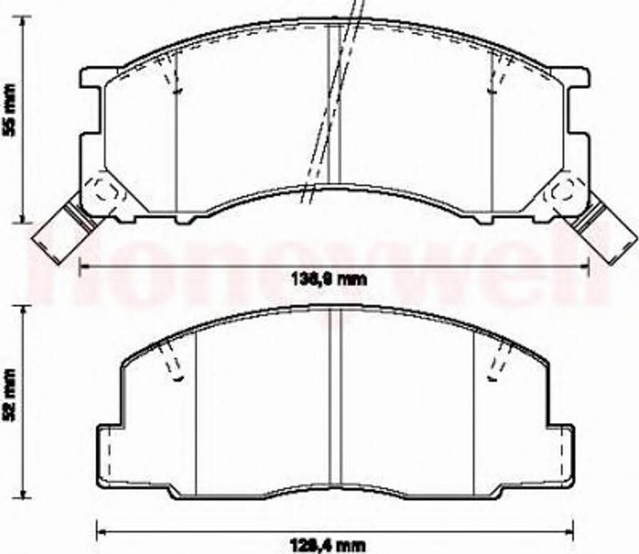 BENDIX 572342B - Гальмівні колодки, дискові гальма autozip.com.ua