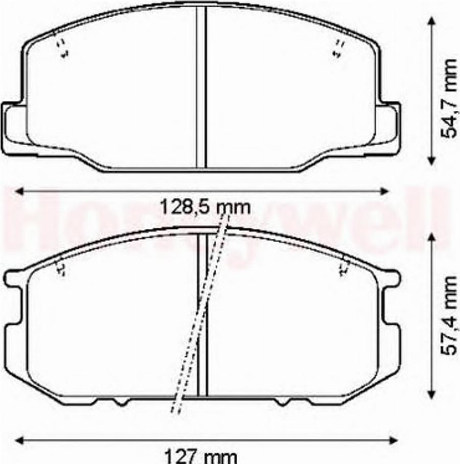 BENDIX 572305B - Гальмівні колодки, дискові гальма autozip.com.ua