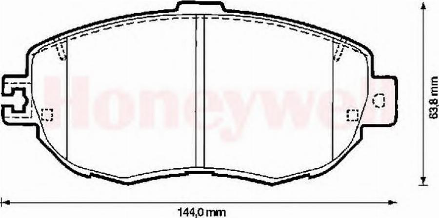 BENDIX 572380B - Гальмівні колодки, дискові гальма autozip.com.ua