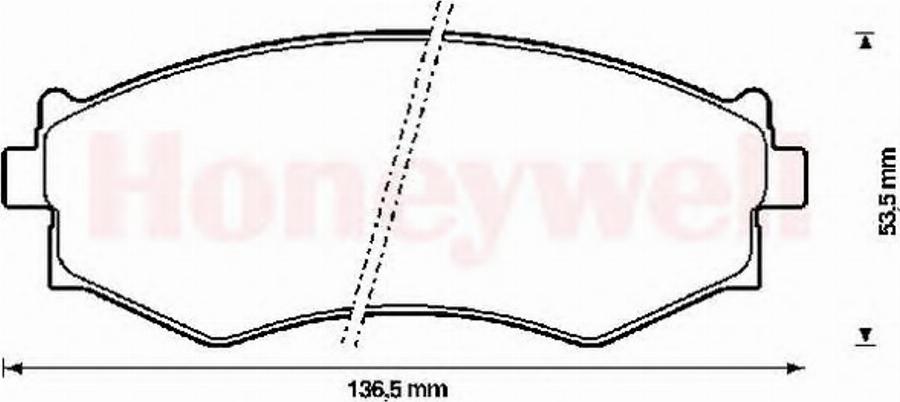 BENDIX 572338B - Гальмівні колодки, дискові гальма autozip.com.ua