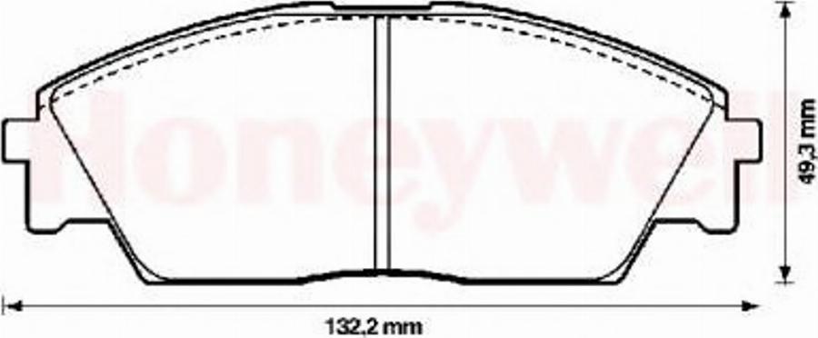 BENDIX 572329B - Гальмівні колодки, дискові гальма autozip.com.ua