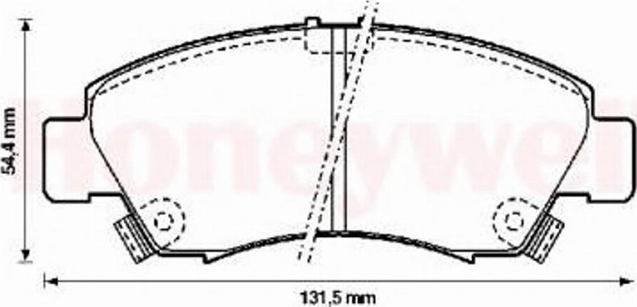 BENDIX 572324B - Гальмівні колодки, дискові гальма autozip.com.ua