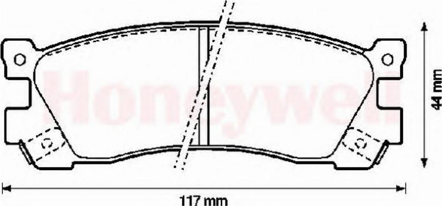 BENDIX 572248B - Гальмівні колодки, дискові гальма autozip.com.ua