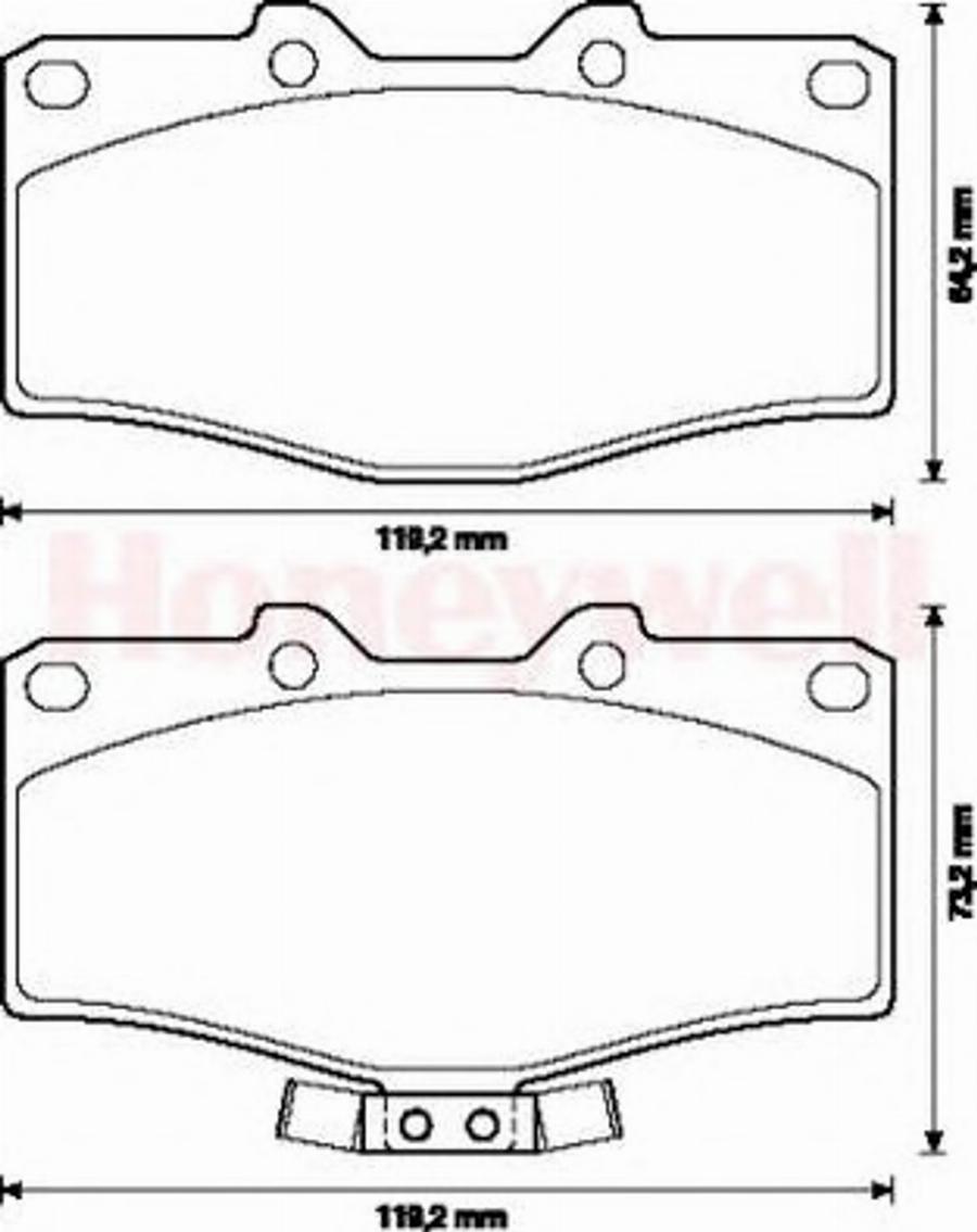 BENDIX 572254B - Гальмівні колодки, дискові гальма autozip.com.ua