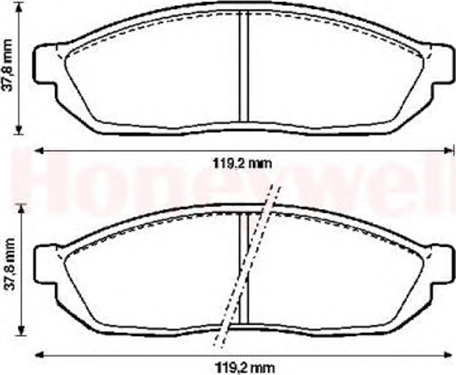 BENDIX 572250B - Гальмівні колодки, дискові гальма autozip.com.ua