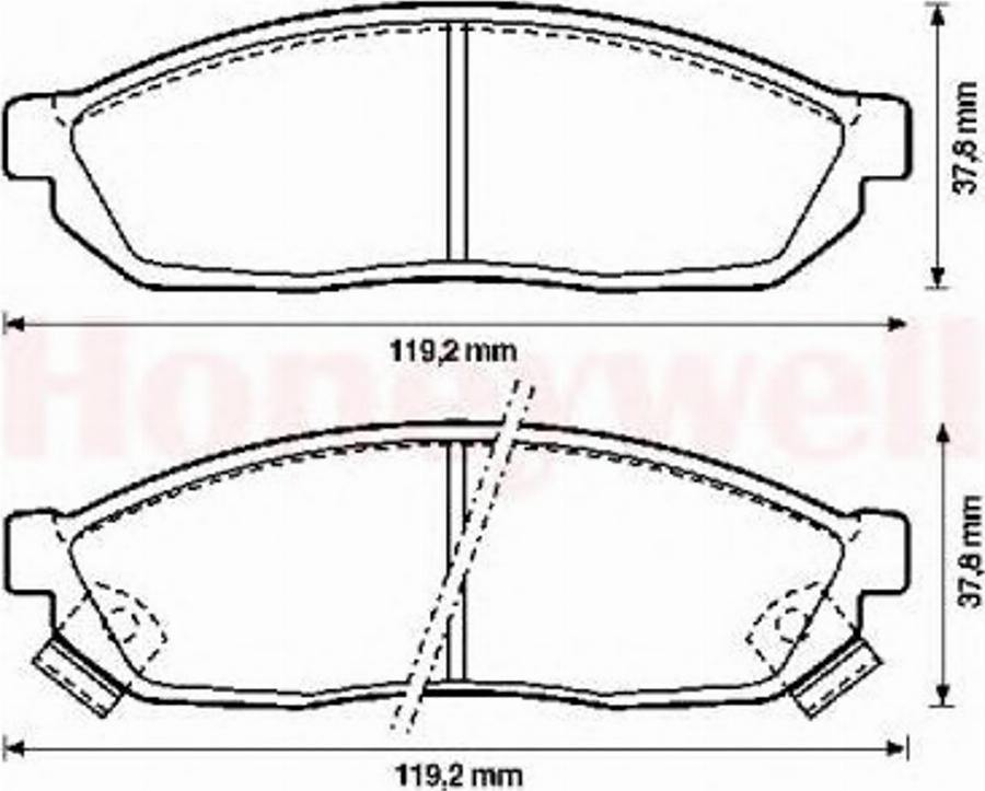 BENDIX 572251B - Гальмівні колодки, дискові гальма autozip.com.ua