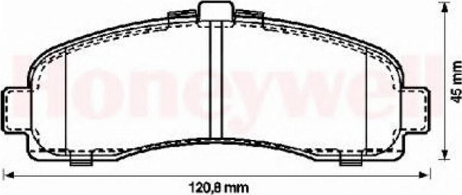 BENDIX 572257B - Гальмівні колодки, дискові гальма autozip.com.ua