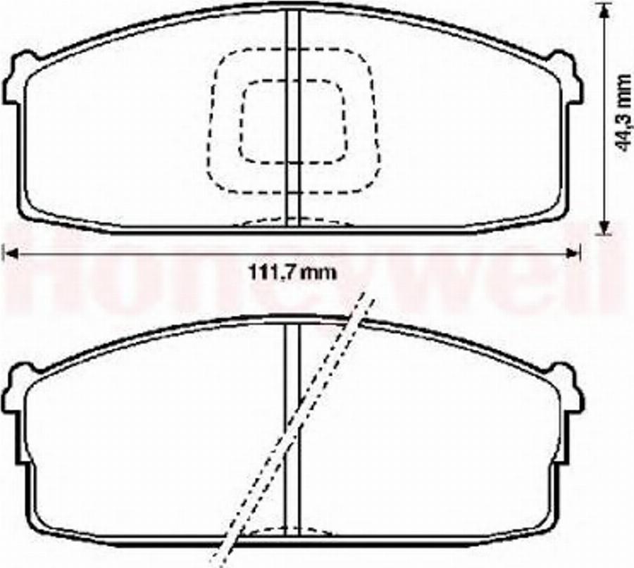 BENDIX 572232B - Гальмівні колодки, дискові гальма autozip.com.ua