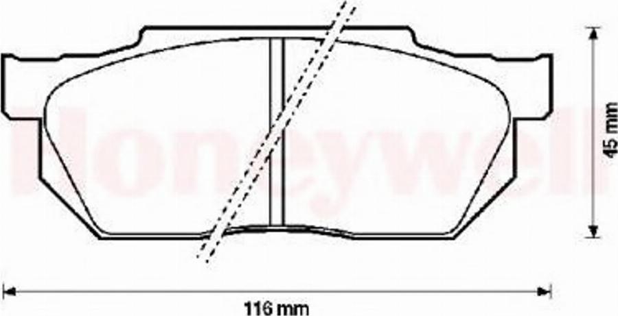 BENDIX 572237B - Гальмівні колодки, дискові гальма autozip.com.ua