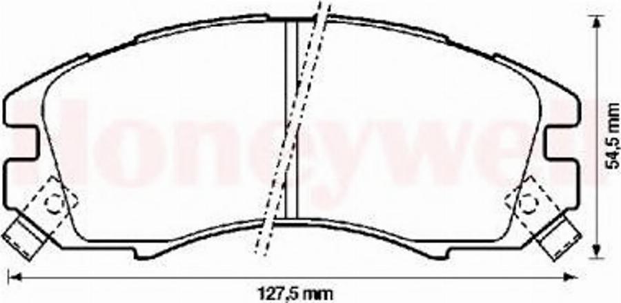 BENDIX 572275B - Гальмівні колодки, дискові гальма autozip.com.ua