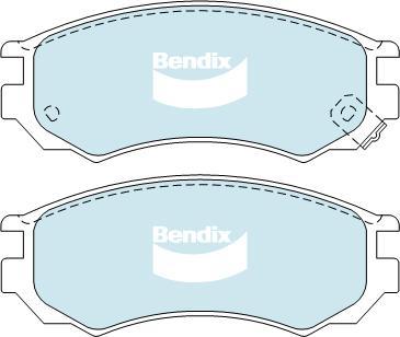BENDIX DB1281 GCT - Гальмівні колодки, дискові гальма autozip.com.ua