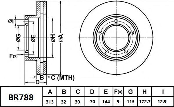 Roulunds Rubber WD00581 - Гальмівний диск autozip.com.ua