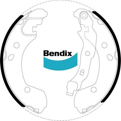 Bendix-AU BS5054 - Комплект гальм, барабанний механізм autozip.com.ua