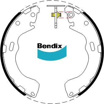 Bendix-AU BS5064 - Комплект гальм, барабанний механізм autozip.com.ua