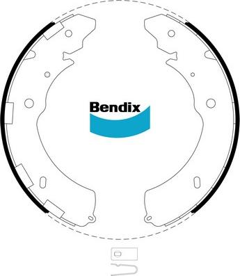 Bendix-AU BS5018 - Комплект гальм, барабанний механізм autozip.com.ua