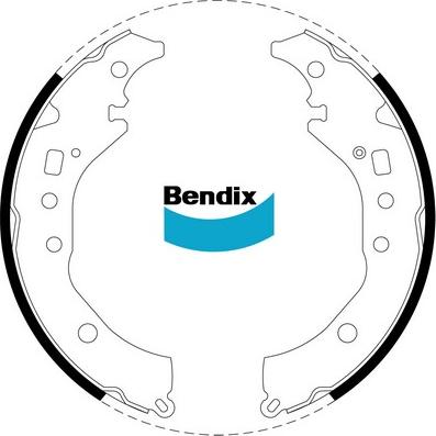 Bendix-AU BS5035 - Комплект гальм, барабанний механізм autozip.com.ua