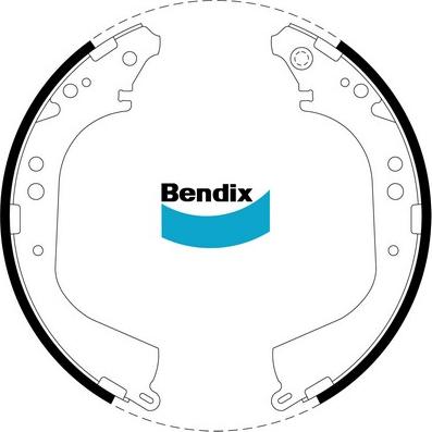 Bendix-AU BS1414 - Комплект гальм, барабанний механізм autozip.com.ua