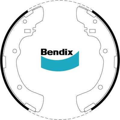 Bendix-AU BS1653 - Комплект гальм, барабанний механізм autozip.com.ua