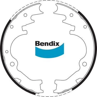 Bendix-AU BS1665 - Комплект гальм, барабанний механізм autozip.com.ua