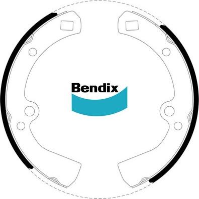 Bendix-AU BS1043 - Комплект гальм, барабанний механізм autozip.com.ua