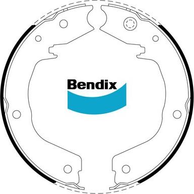 Bendix-AU BS1860 - Комплект гальм, ручник, парковка autozip.com.ua