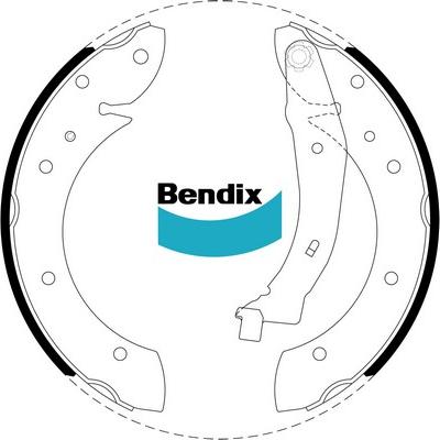 Bendix-AU BS1805 - Комплект гальм, барабанний механізм autozip.com.ua