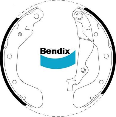 Bendix-AU BS1870 - Комплект гальм, барабанний механізм autozip.com.ua