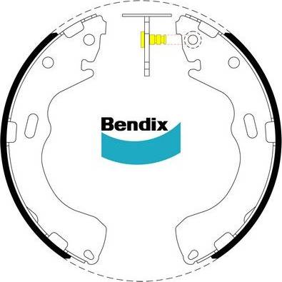 Bendix-AU BS1791 - Комплект гальм, барабанний механізм autozip.com.ua