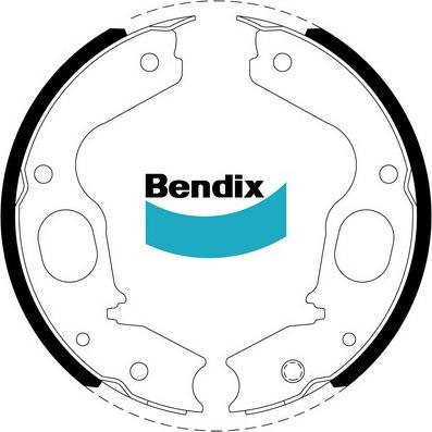 Bendix-AU BS1797 - Комплект гальм, ручник, парковка autozip.com.ua