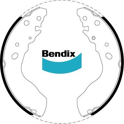 Bendix-AU BS1758 - Комплект гальм, барабанний механізм autozip.com.ua