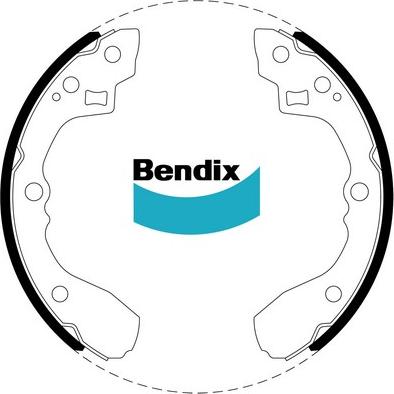 Bendix-AU BS1753 - Комплект гальм, барабанний механізм autozip.com.ua