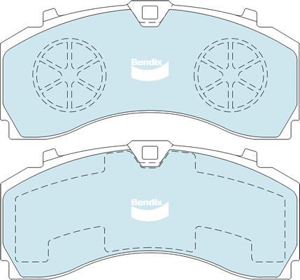 Bendix-AU CVP500PTHD - Гальмівні колодки, дискові гальма autozip.com.ua