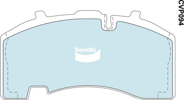 Bendix-AU CVP094 PT - Гальмівні колодки, дискові гальма autozip.com.ua