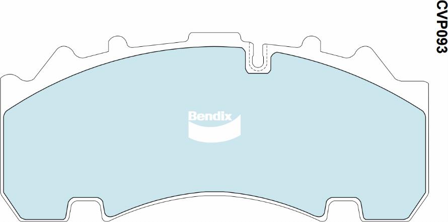 Bendix-AU CVP093 PT - Гальмівні колодки, дискові гальма autozip.com.ua