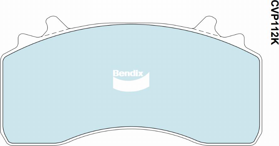 Bendix-AU CVP112 PT - Гальмівні колодки, дискові гальма autozip.com.ua